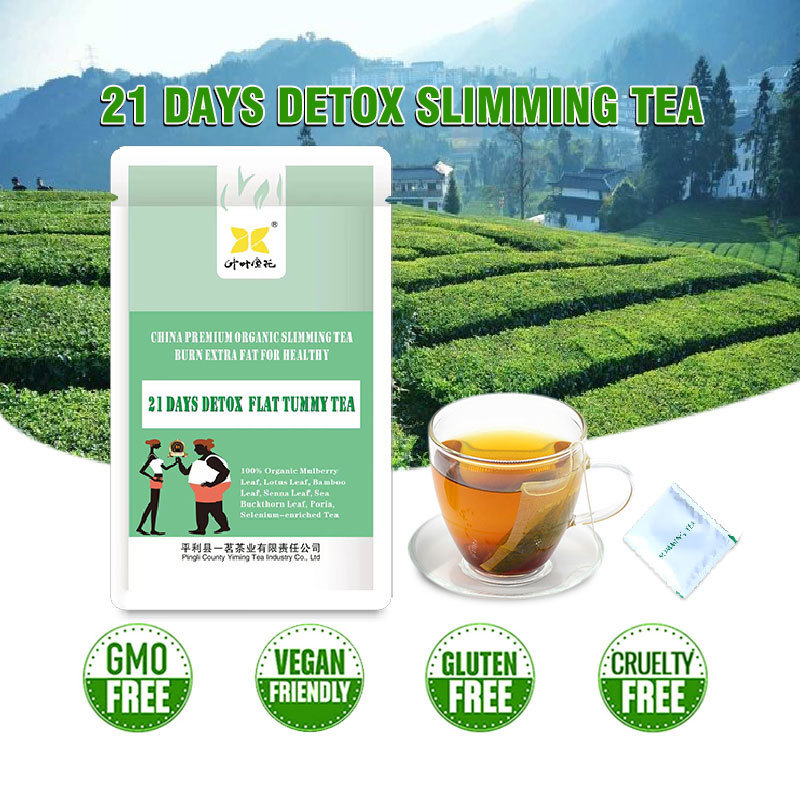 Sliming 21 day custom tea divina detox flat tummy tea instant weight loss detox tea slim fit greens cleanse