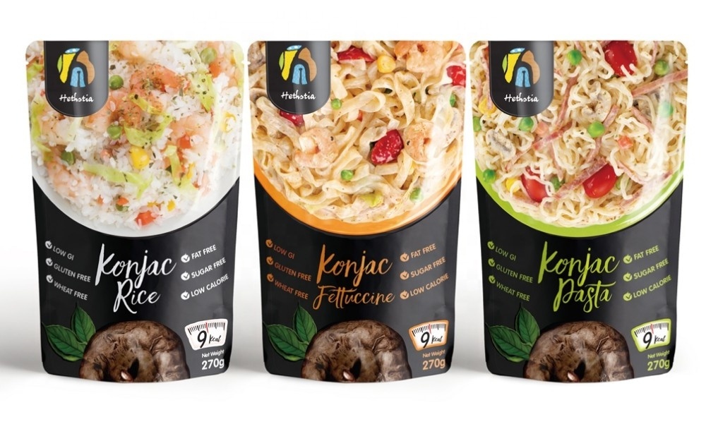 Low calories self heating meals oat halal konjac noodle pastai