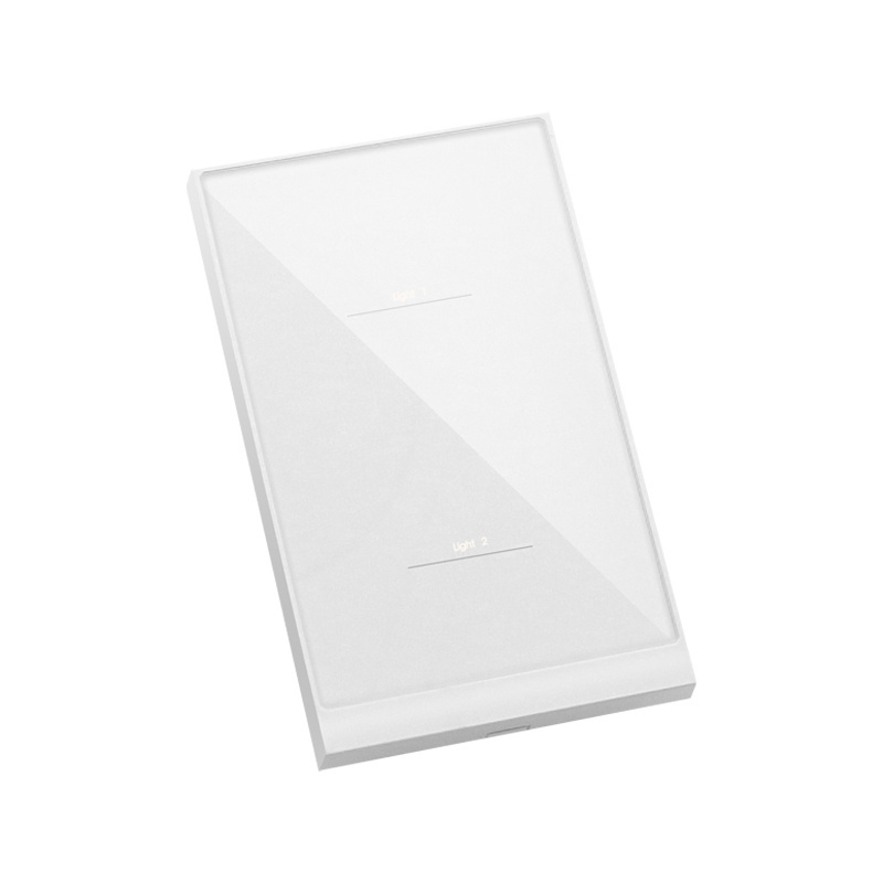 Factory sale US smart light switch WIFI touch wall switch 2 gang