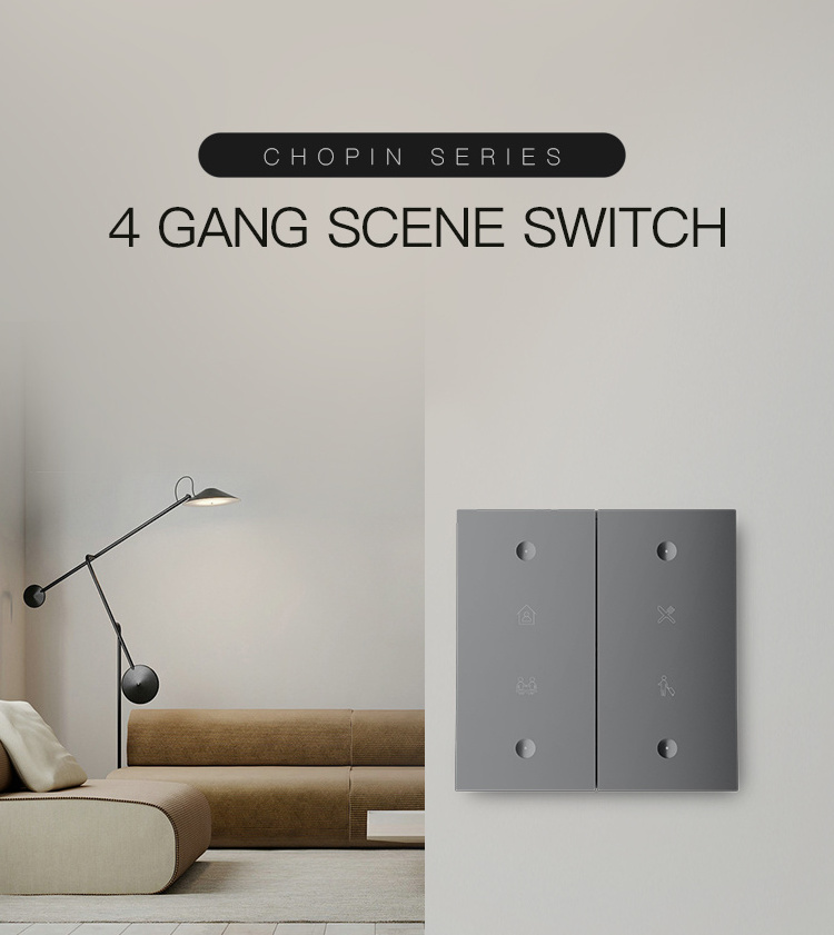 KONKE smart wall switch zigbee scene switch smart home 4 gang switch