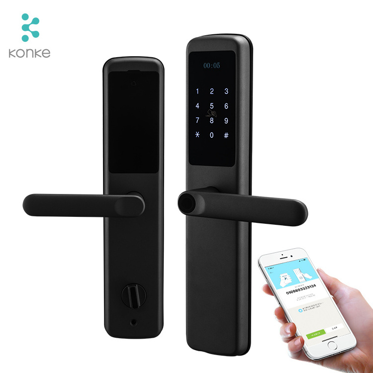 Zigbee 3.0 Keyless smart door lock KONKE app remote unlocking card reader fingerprint door lock