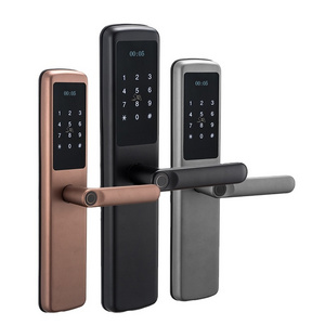 Finger recognition APP remote Zigbee smart door lock wooden door lock for zigbee smart home system