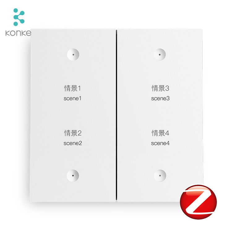 KONKE smart wall switch zigbee scene switch smart home 4 gang switch