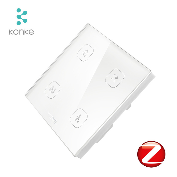 IOT solution Zigbee scene switch wall panel Konke smart touch screen switch 86x86 support alexa