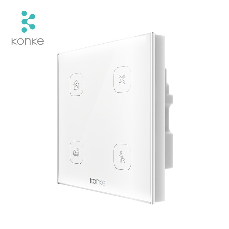 IOT solution Zigbee scene switch wall panel Konke smart touch screen switch 86x86 support alexa