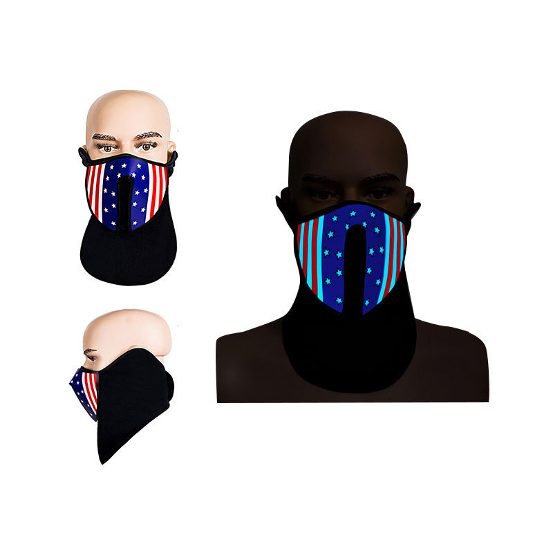 Hot Selling Wholesale APP Controlled Programmable Halloween Party Rave LED Light Up Face Mask