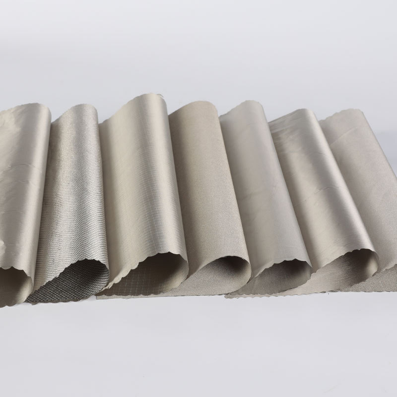 China manufacturer 100% silver fiber Fabric EMF protection fabric 4 way stretch conductive for EMS suit and cloth