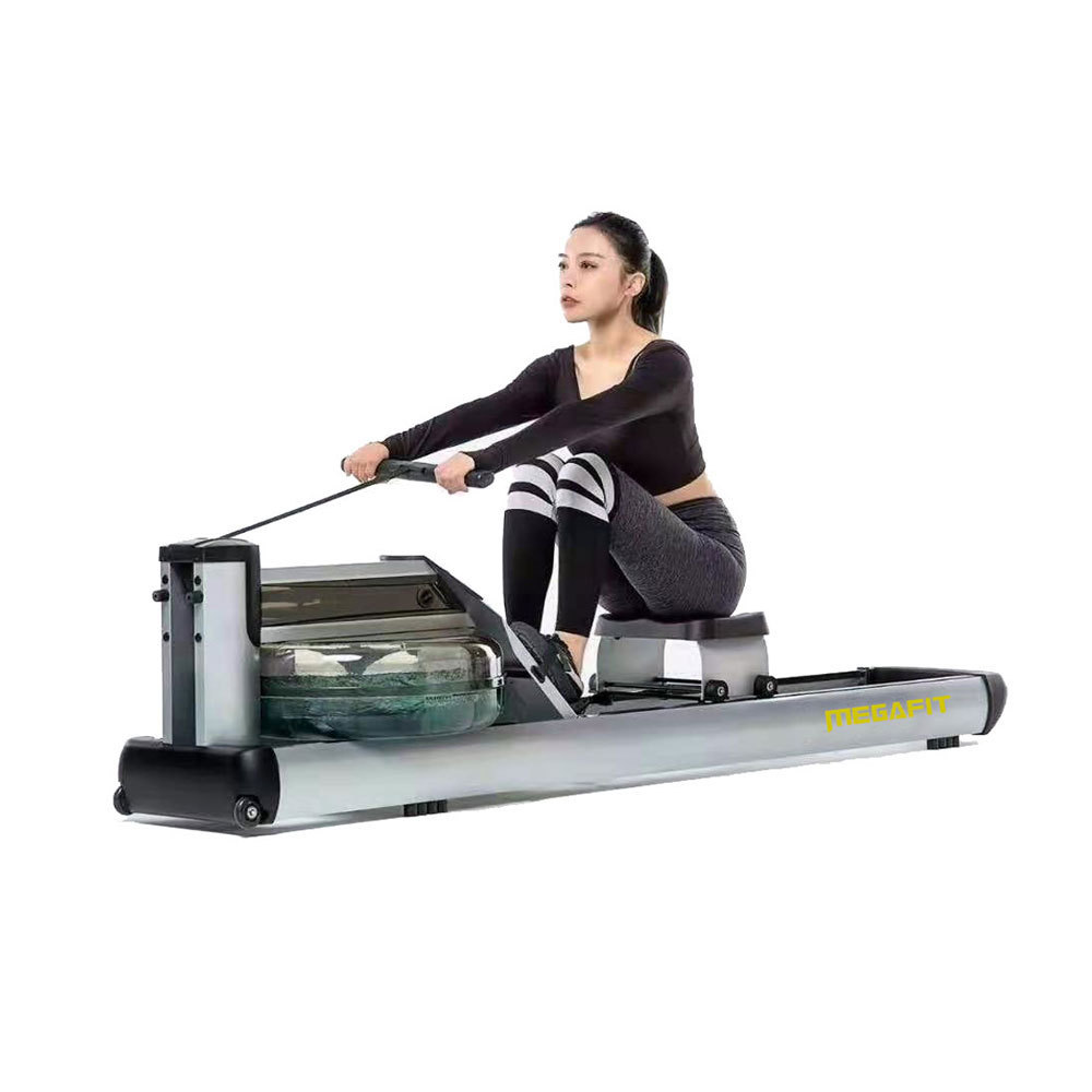 Enjoy Life Seated Row Machine Dynamic Rowing Machine Indoor Water Rower Max Body Steel Wood Building