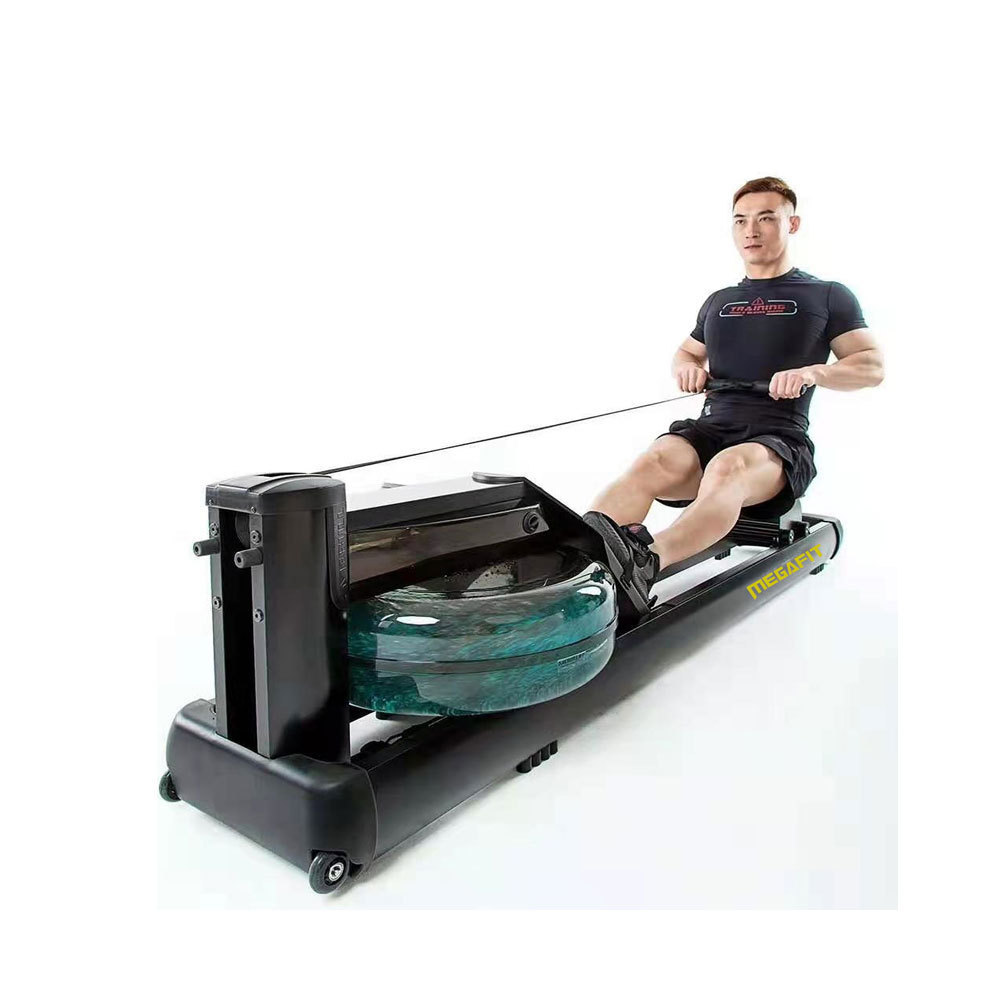 Enjoy Life Seated Row Machine Dynamic Rowing Machine Indoor Water Rower Max Body Steel Wood Building