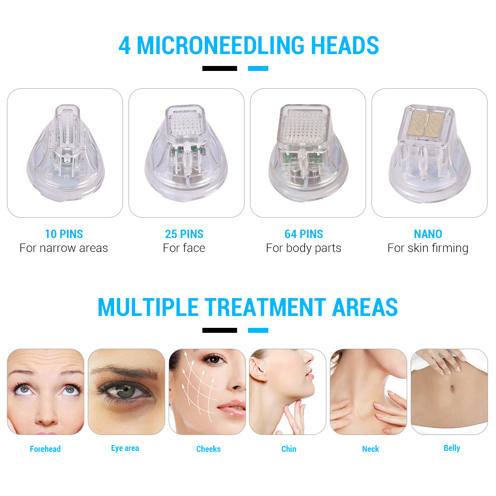 Portable 2 in 1 mor rf pheus 8 micro needle rf fractional machine rf microneedle machine with cold hammer