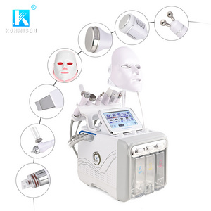 7 in 1 h2o2 oxygen facial machine hydra dermabrasion aqua jet peeling h2o2 machine with led mask