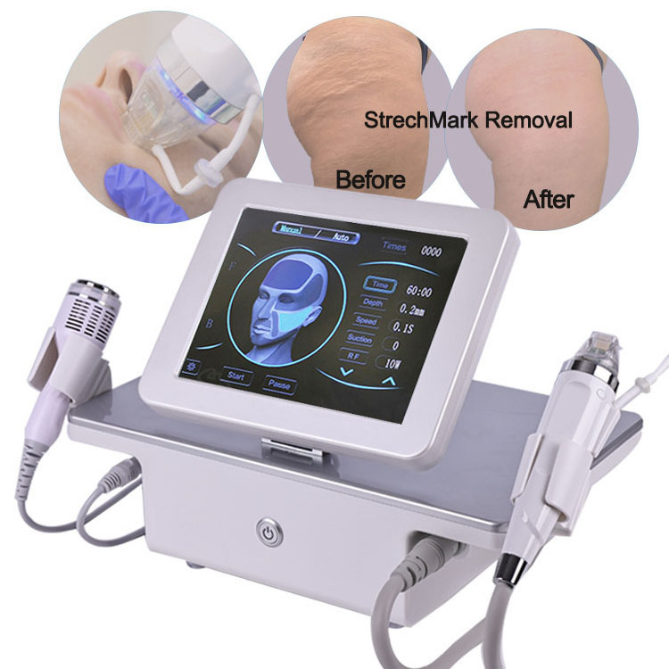 Portable 2 in 1 mor rf pheus 8 micro needle rf fractional machine rf microneedle machine with cold hammer