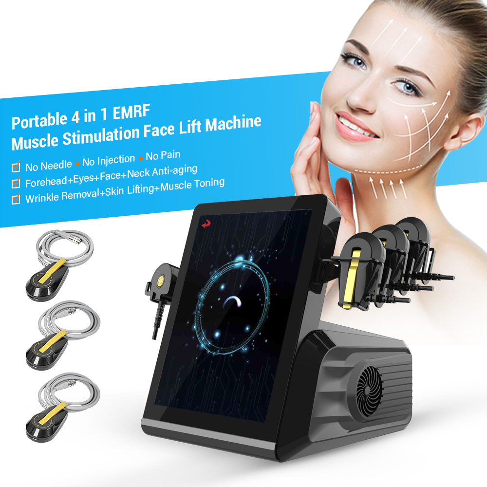 Newest mfface rf ems pe face lift machine for forehead eyes cheek lifting