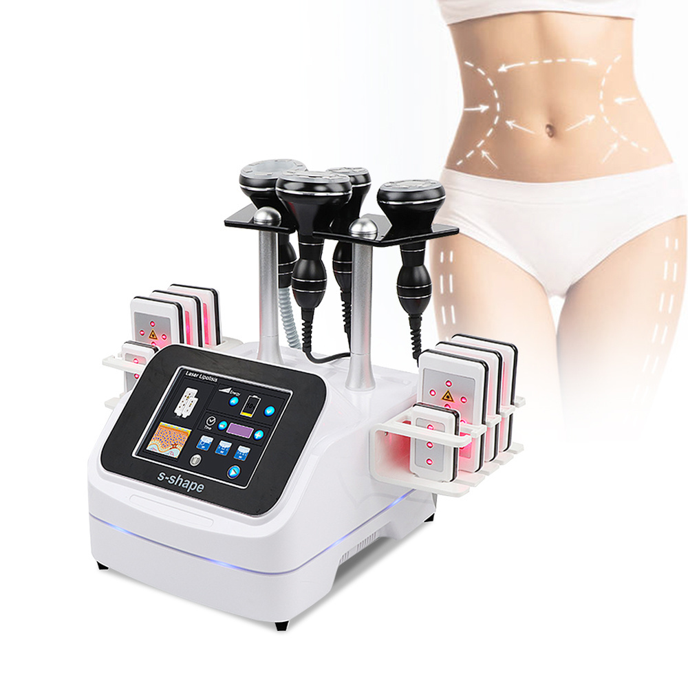 Hottest 6in1 s lipo shape 30k 40k ultrasound cavitation slimming machine lipo laser rf