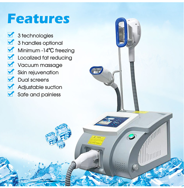 New Trends Portable Dual Cryo handles Cryolipolyse Cryotherapy Cryolipolysis Slimming  Machine