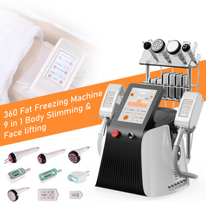 9 in 1 double chin freeze fat cavitation rf 360 cryo slimming machine criolipolisis machine cryolipolysis lipo laser