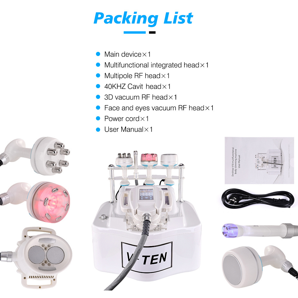 Professional 5 in 1 V ten big vacuum rf massage body slimming vela V10 shaping machine portable