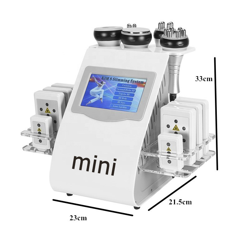 Small size 6 in 1 Kim 8 ultrasonic 40k cavitation slimming machine 6-1 lipolaser