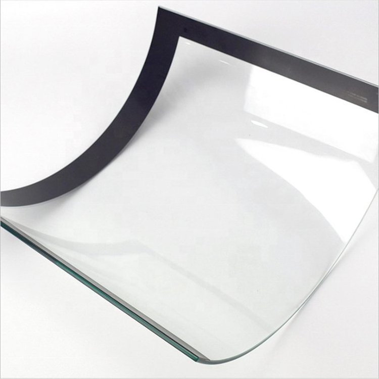 Factory customized high strength hot press bending glass curved surface hot bending arc fireplace glass panel