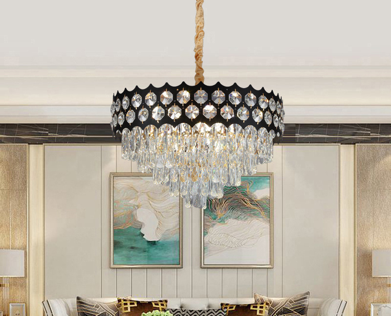 fabric shade arabian  living room hang lamp modern luxury spiral decoration  hand blown glass chandelier for living room