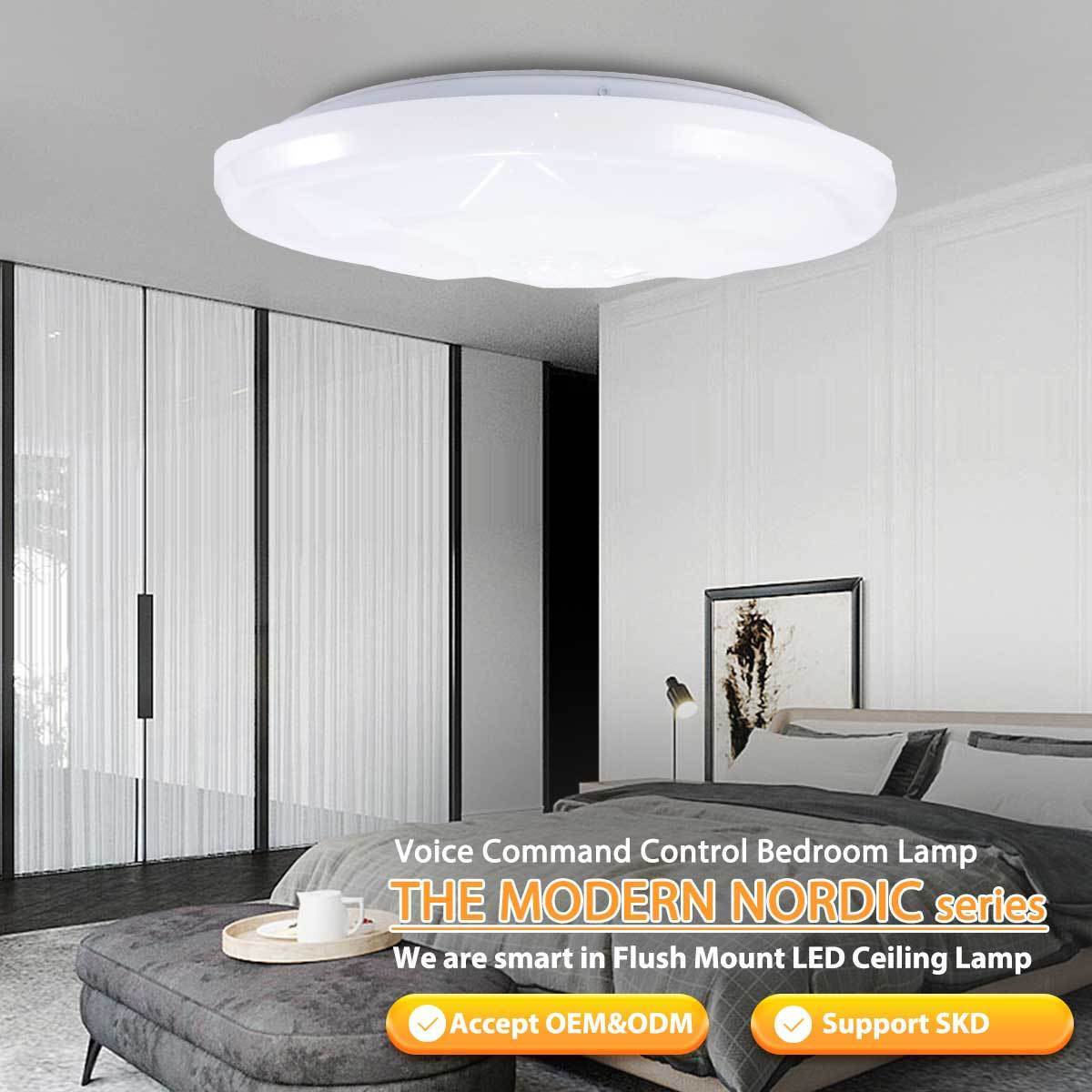 Round Lamp 3cct Modern Creative Chandelier Home Modern Plastic Led Flush Mount Led Ceiling Lights For Living Room Bedroom