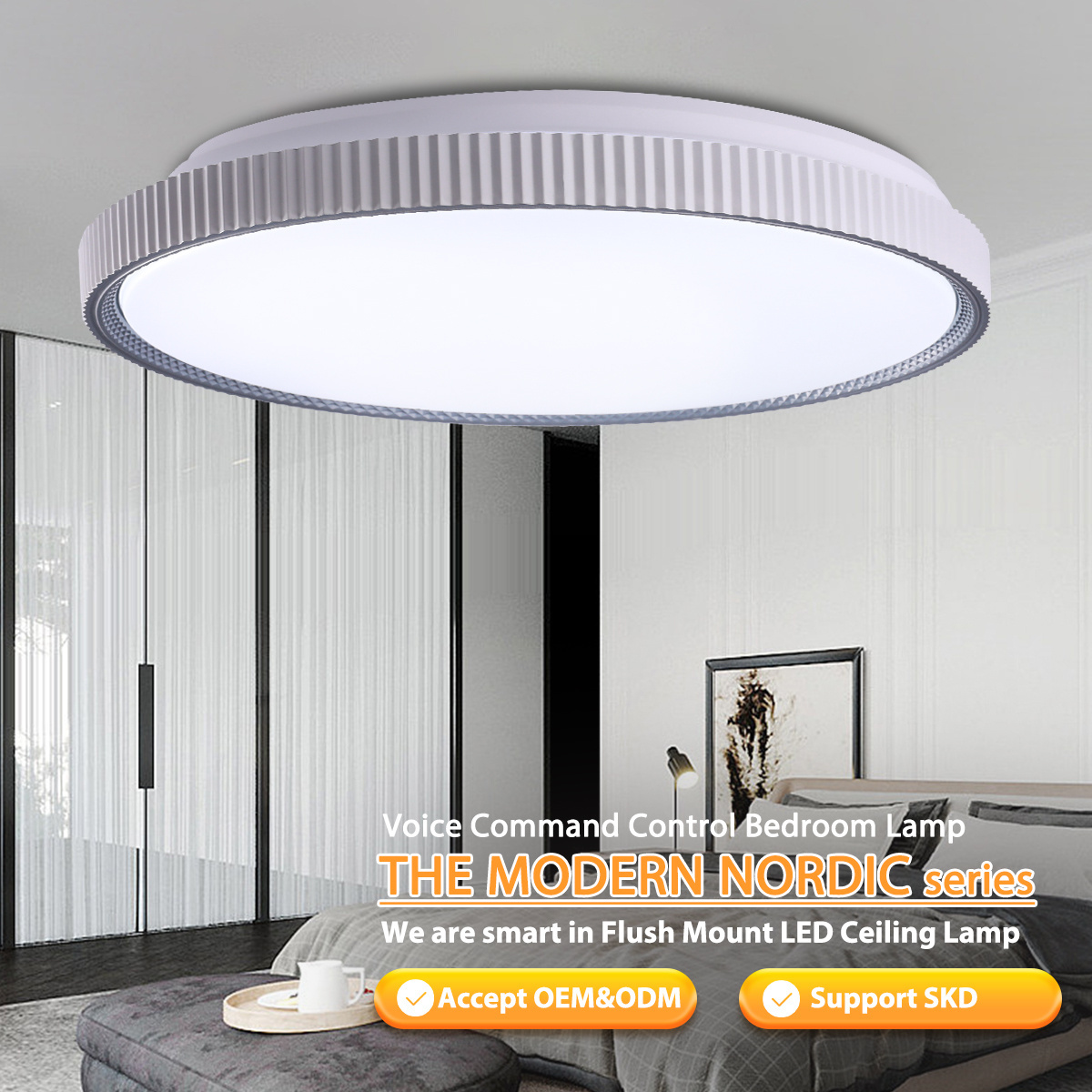 China Manufacturer White Black Ultra-Thin Ceiling Flush Mount Lamps LED Light for Home Hotel Office Round Modern Ceiling Lights