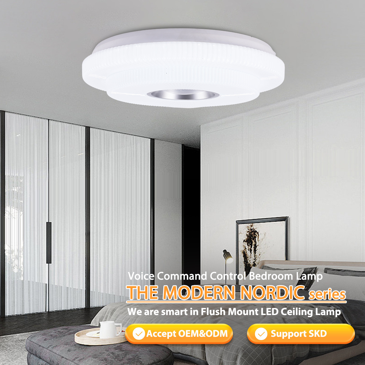 Music Bluetooth Speaker Led Ceiling Lamp Flush Mount Led Ceiling Light  Remote Control Round Dimmable Home Acrylic Ceiling Light