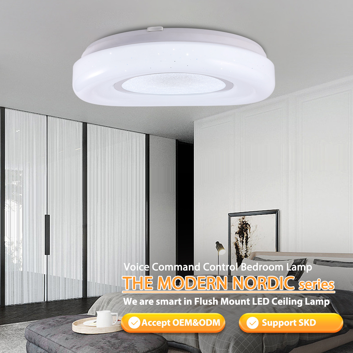 Ceiling Lamp House LED Ceiling Light for Living Room Dining Room Bedroom Modern Smart Remote Control Dimmable Fixtures Acrylic