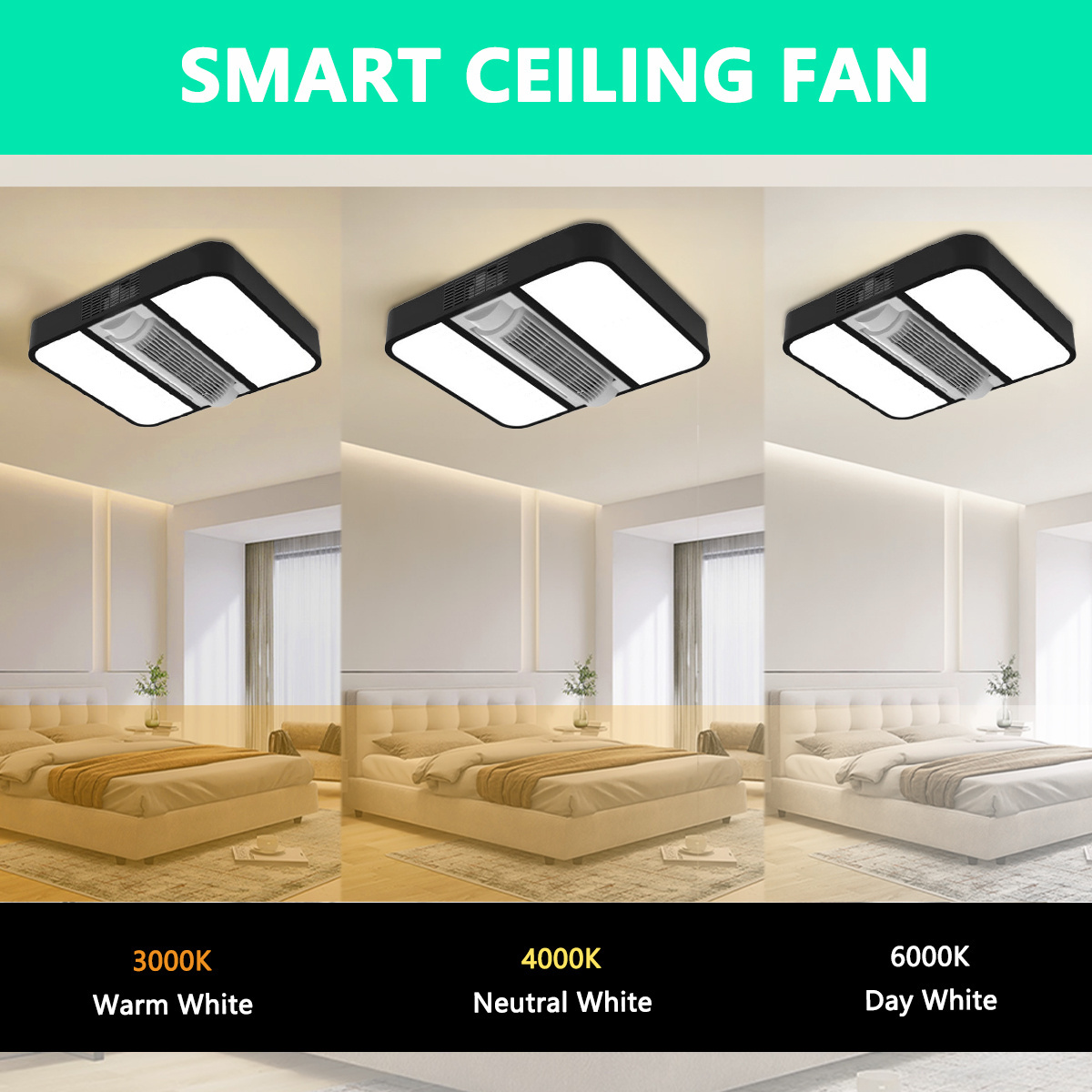 Modern Designer Luxury Decorate Room Or Hotel Ceiling Fan Light Recessed Smart LED Ceiling Fan Lamp With Remote Control