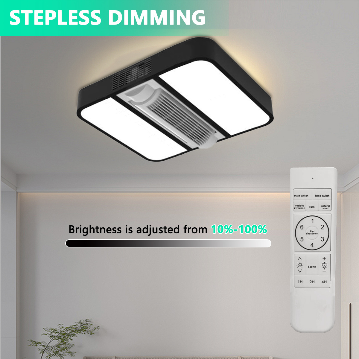 Modern Designer Luxury Decorate Room Or Hotel Ceiling Fan Light Recessed Smart LED Ceiling Fan Lamp With Remote Control