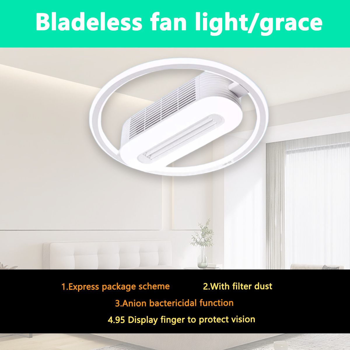 LED Ceiling Fan Light with Remote Control Dimmable Lighting Fan Light Ceiling Fan