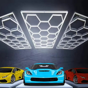 high quality safety 3-pin hexagon led light hexagon ceiling led light for work shop garage led light