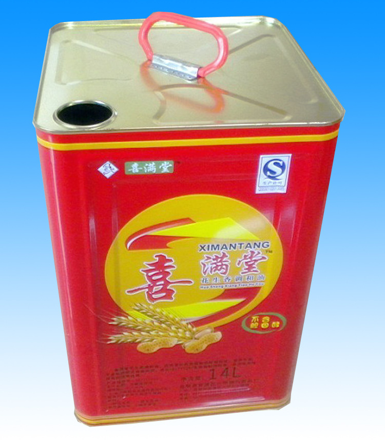 Food Grade 10L15L18L  empty square tinplate tins olive oil metal buckets vegetable oil packaging tin can with plastic lids