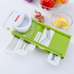 Kitchen Adjustable Blades Food Slicer  Manual Stainless Steel Safe Slice Mandoline Grater Vegetable Slicer