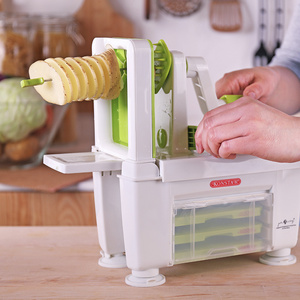 Foldable Vegetable Spiral Slicer 4 Blade Vegetable Spiralizer Handheld Spiral Cutter