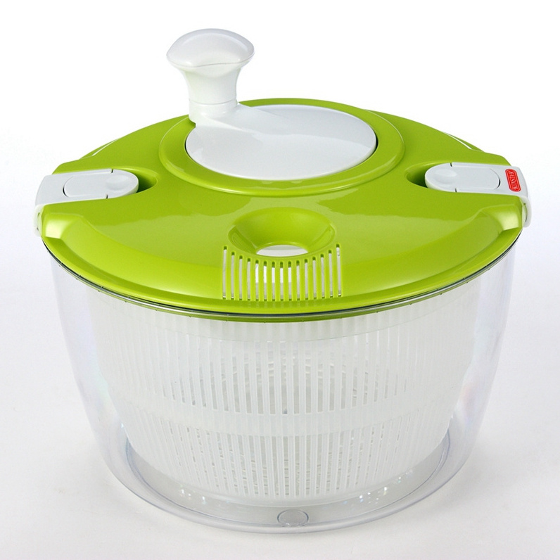 New Design Eco-Friendly Plastic Salad Spinner Green And White Vegetable Salad Spinner