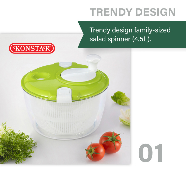 Kitchen Gadgets Manual Plastic Salad Food Vegetable Spinner