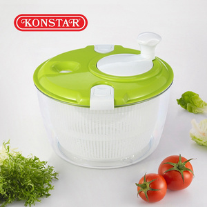 New Design Eco-Friendly Plastic Salad Spinner Green And White Vegetable Salad Spinner