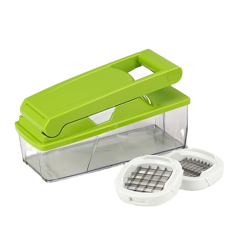 Hotsale Latest Stainless Steel Simple Green Handheld Chopper Salad Maker Kitchenware Helper Vegetable Cutter