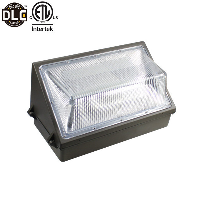 5 years warranty ETL DLC RoHS 60W outdoor LED Wall pack light IP65 listed 120lm/W