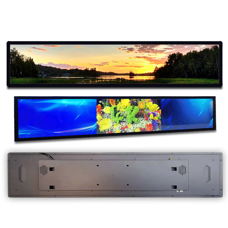 15 19 21 24 28 32 37 43 55 48 88 Inch LCD Shelf Edge Panel Advertising Touch Screen Strip Stretched Bar Lcd Display