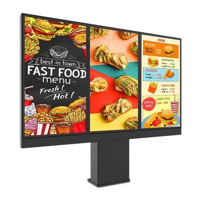 IP65 55 Inch Outdoor Screen Digital Drive Thru Menu Boards Waterproof LCD Advertising Digital Signage And Displays