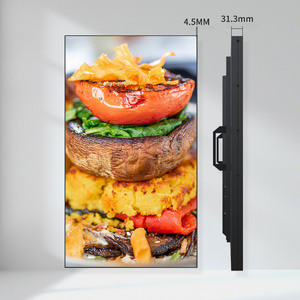 Professional Manufacture OEM  LCD Advertising Screen Indoor Advertising Screens 4k 3.5mm bezel 4k Electronic Advertising Screens