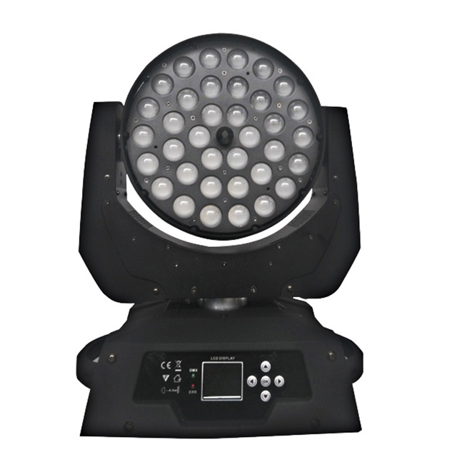 Factory Direct 36x12W 6in1 Zoom LED Moving Head Stage Lights RGBWA UV Wash Light with Circle Control for Stage Lighting