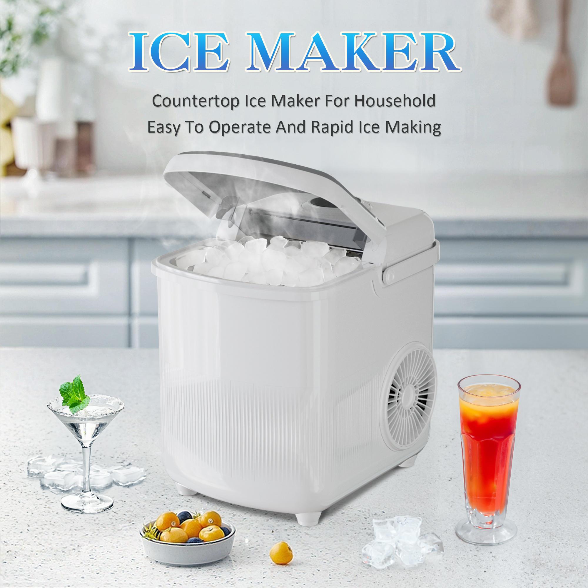 Wholesale Mini Portable Countertop Ice Maker Machine Kitchen Household for Home Bullet Ice Cube Maker