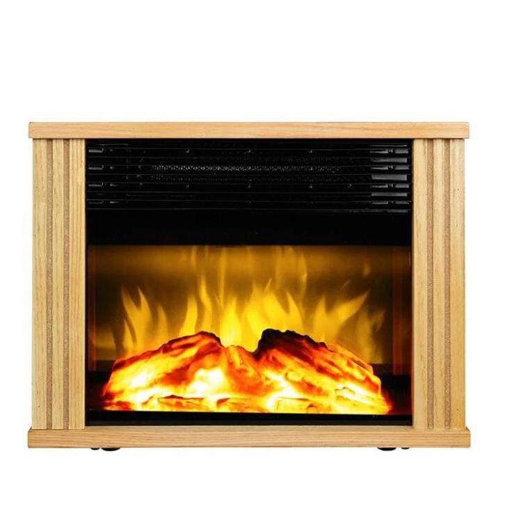 Mini Wood Fireplace Electric Heater with LED 3D Flame with Factory Price Mirrored Fireplace