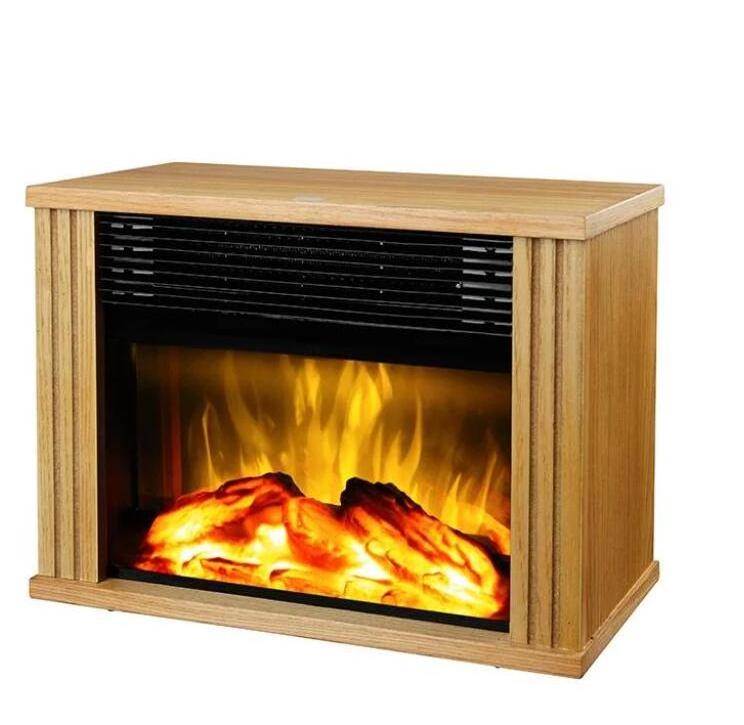 Mini Wood Fireplace Electric Heater with LED 3D Flame with Factory Price Mirrored Fireplace