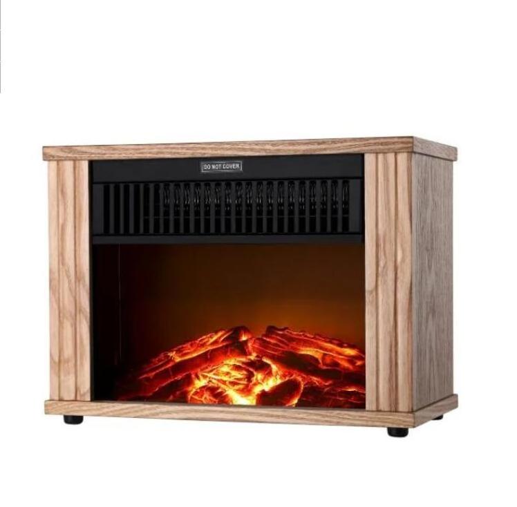 Mini Wood Fireplace Electric Heater with LED 3D Flame with Factory Price Mirrored Fireplace