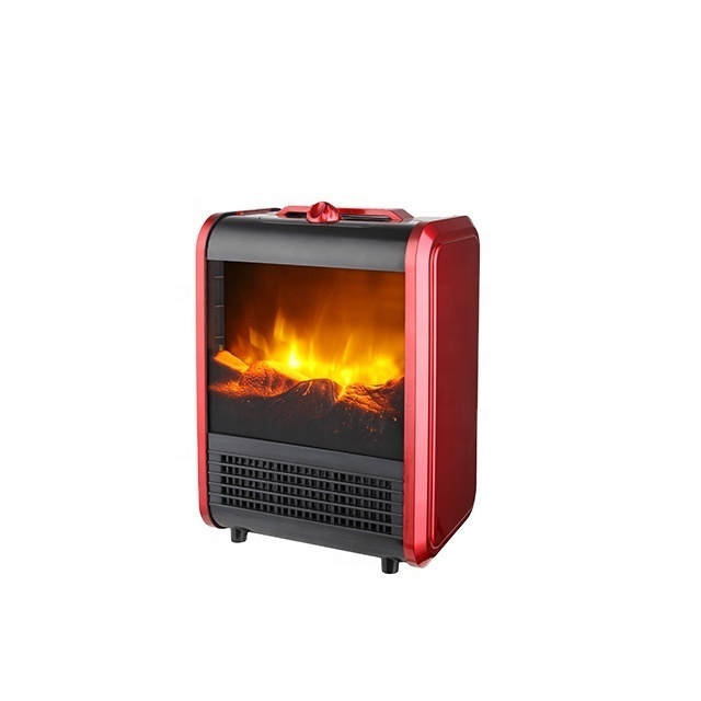 Electric fireplace mini ceramic stove 1500W Led flame heater FP101