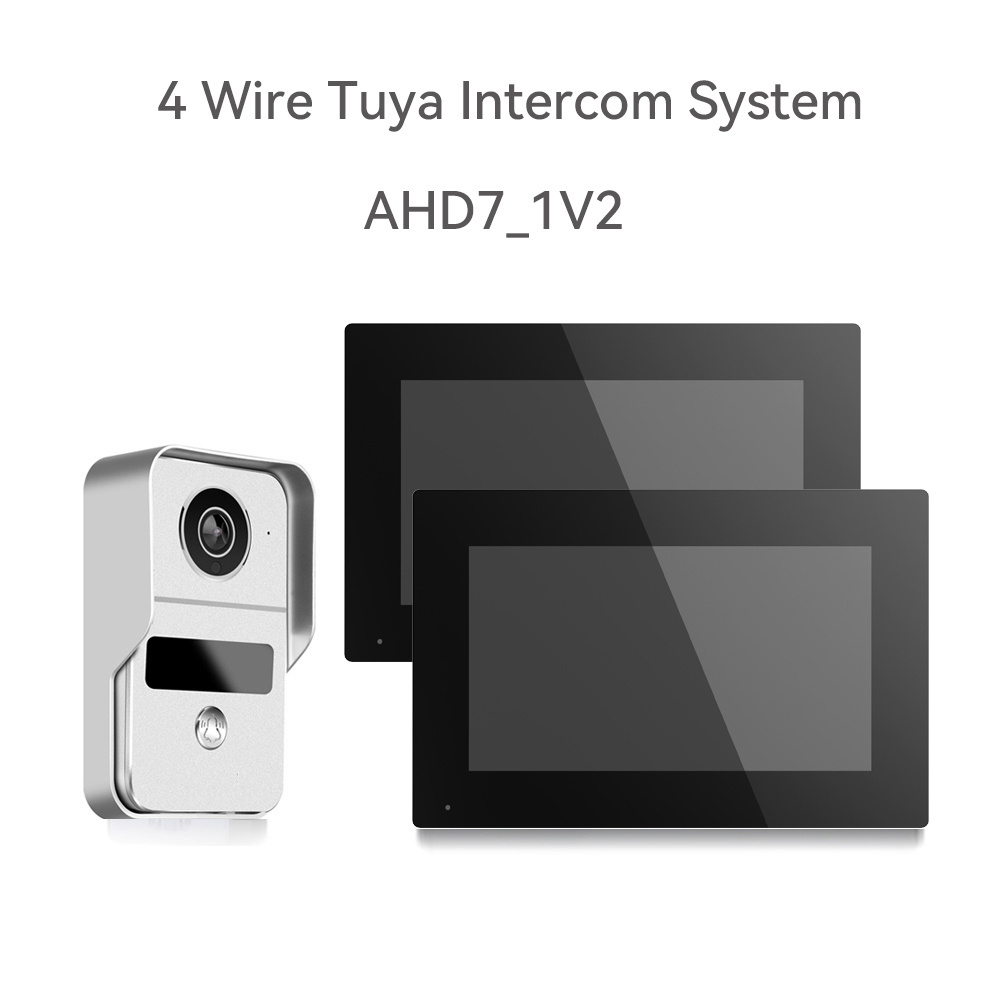 AHD7-1v2 Tuya 1080P Video Door Phone Intercom System 7 Inch touch Monitor Night Vision Door Entry Doorbell Camera for Villa